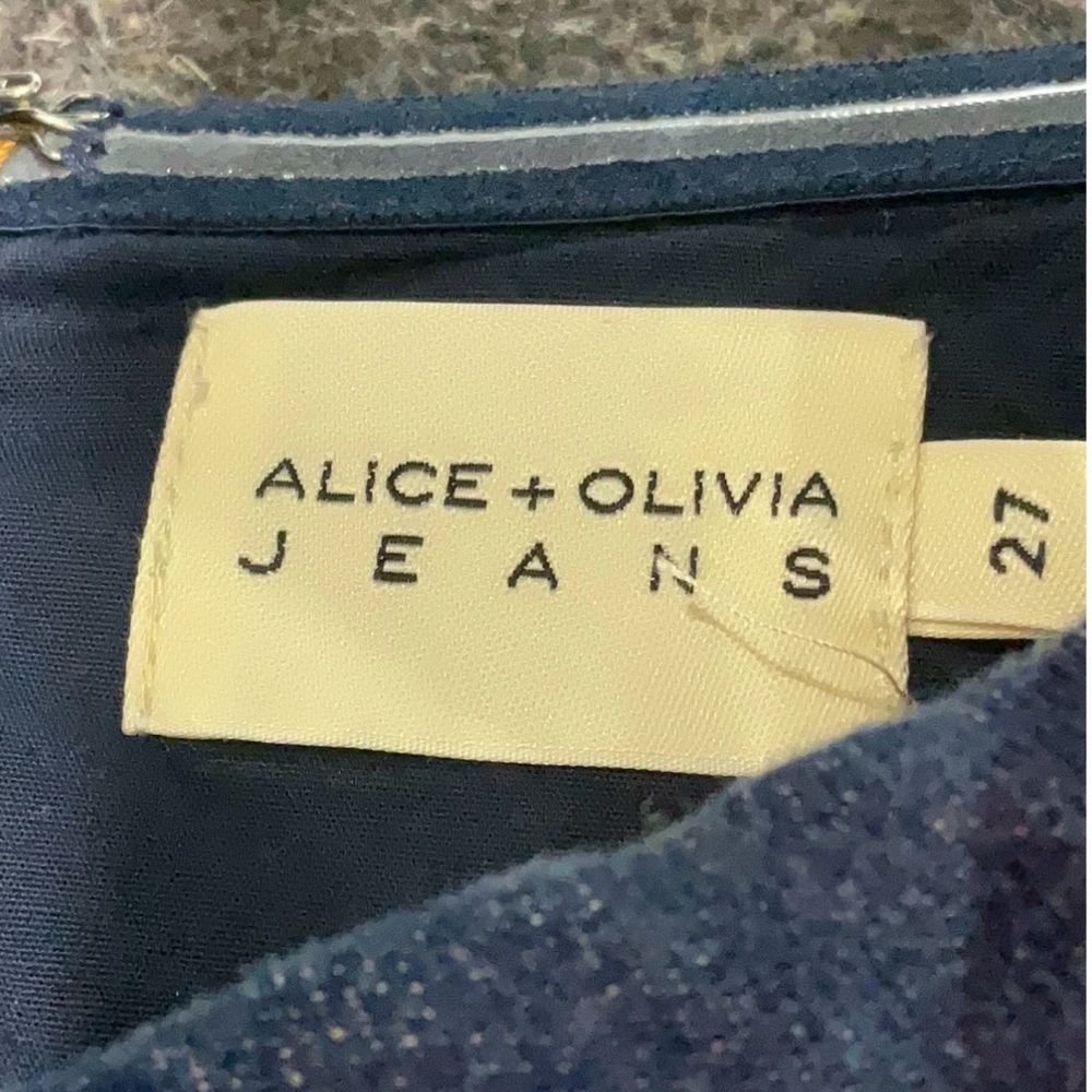 Alice + Olivia Blue Denim Strapless Overalls - Picture 7 of 7